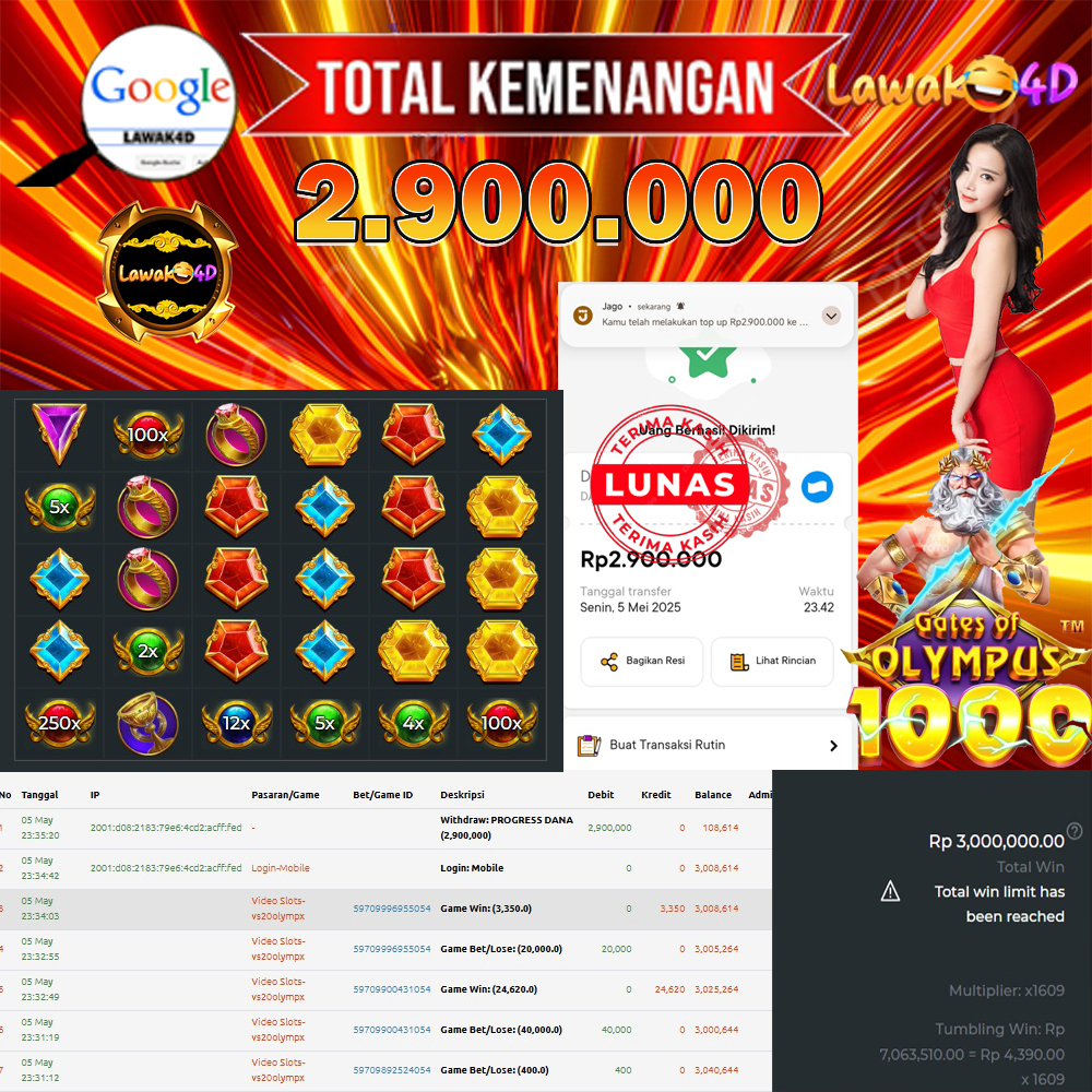 🎉 Selamat untuk Member Setia LAWAK4D! Kemenangan Anda telah berhasil diproses dengan cepat & aman.