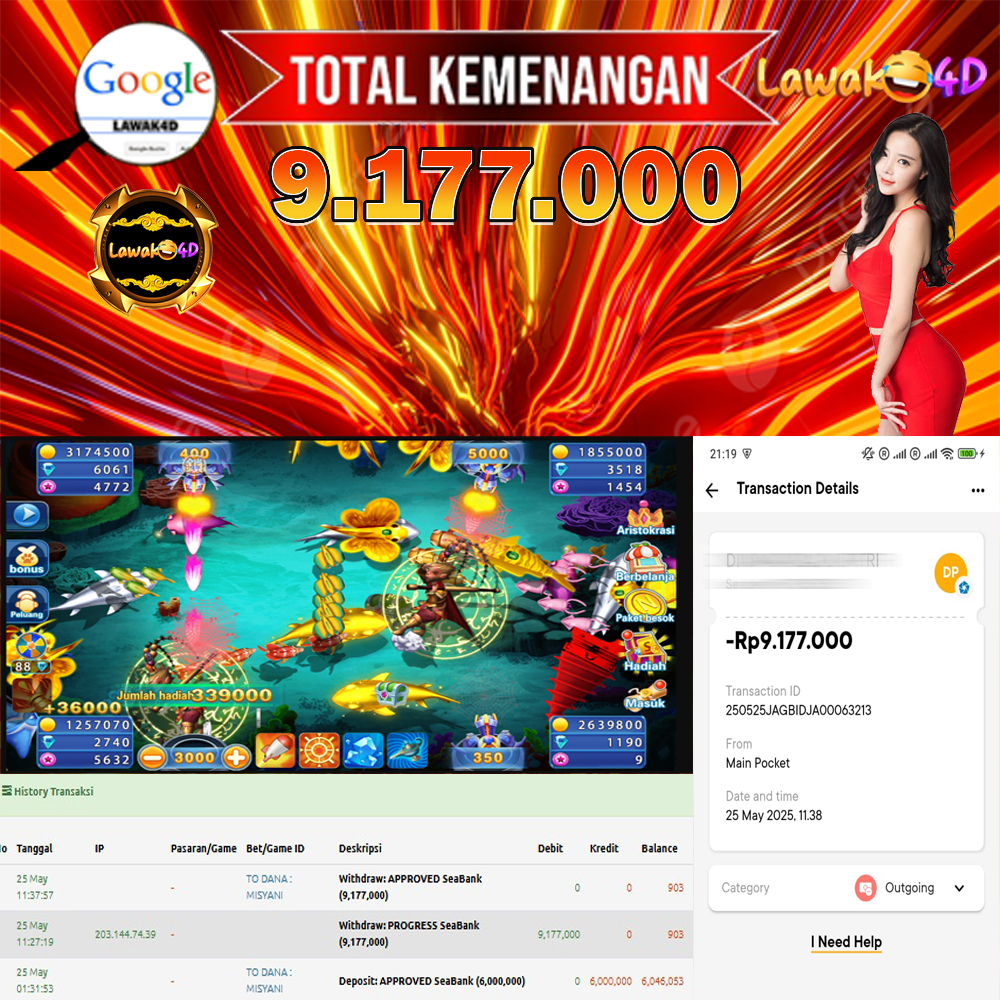 🎉 Selamat untuk Member Setia LAWAK4D! Kemenangan Anda telah berhasil diproses dengan cepat & aman.