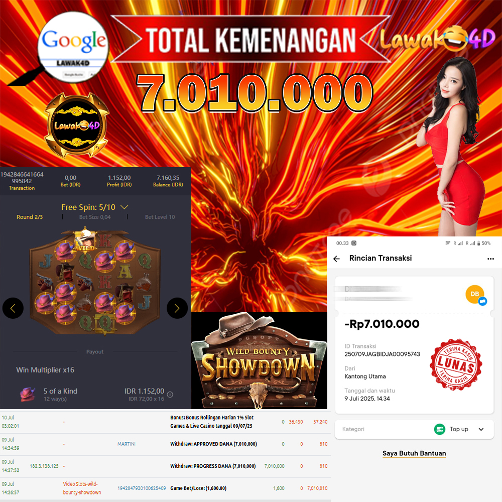 🎉 Selamat untuk Member Setia LAWAK4D! Kemenangan Anda telah berhasil diproses dengan cepat & aman.