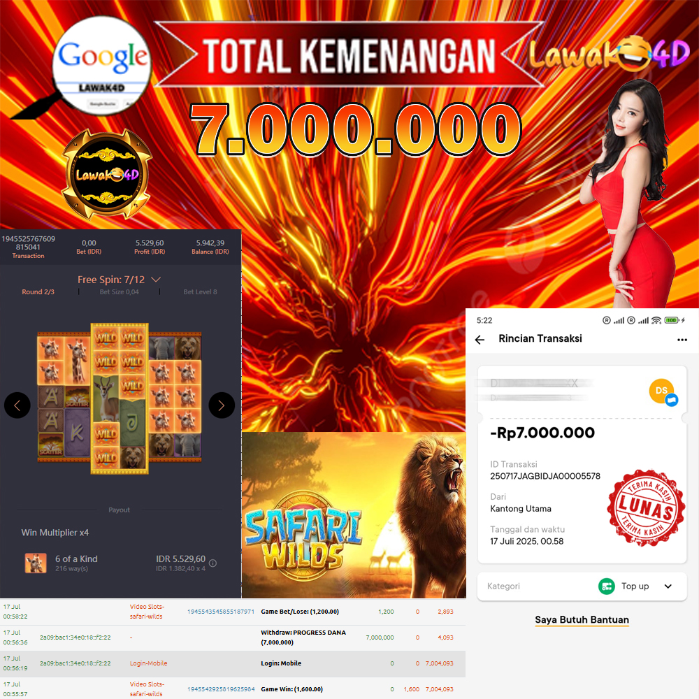 🎉 Selamat untuk Member Setia LAWAK4D! Kemenangan Anda telah berhasil diproses dengan cepat & aman.