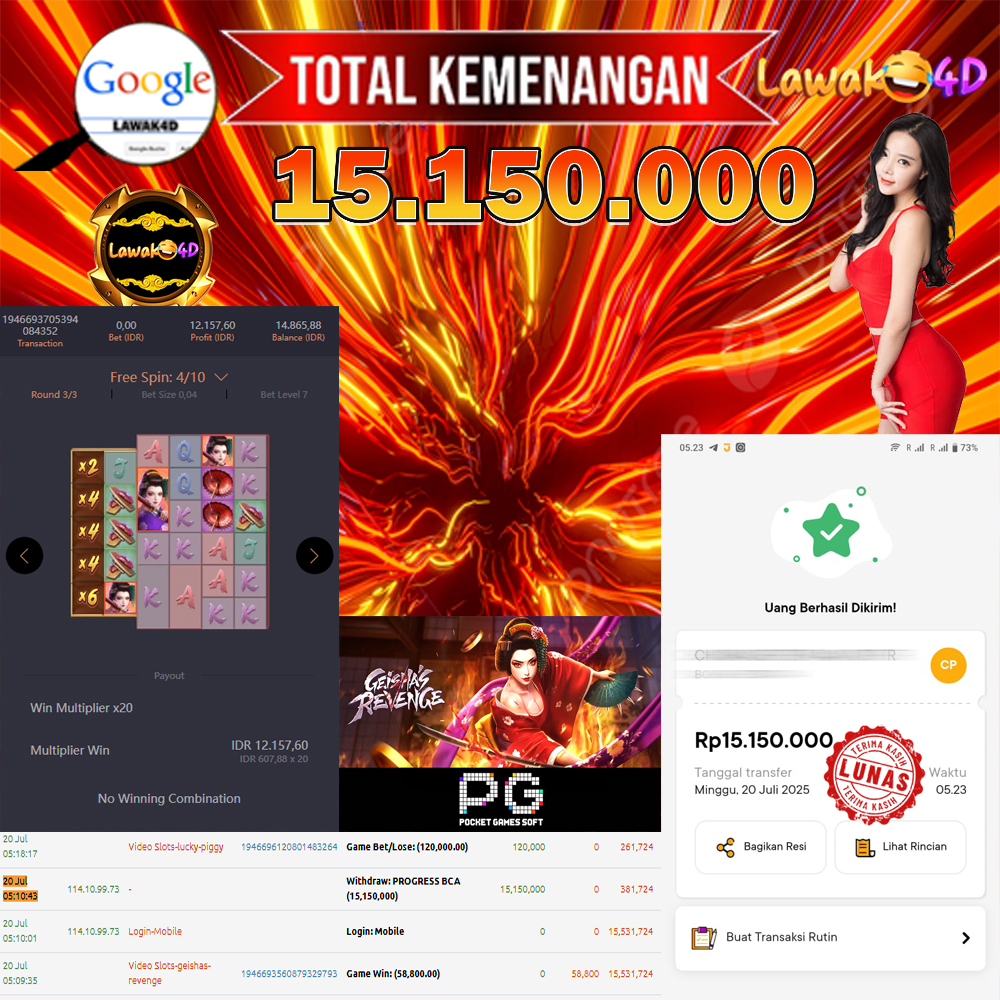 🎉 Selamat untuk Member Setia LAWAK4D! Kemenangan Anda telah berhasil diproses dengan cepat & aman.