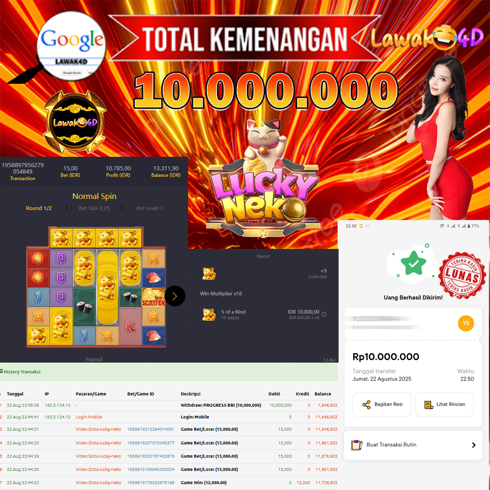 🎉 Selamat untuk Member Setia LAWAK4D! Kemenangan Anda telah berhasil diproses dengan cepat & aman.