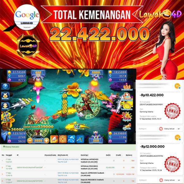 🎉 Selamat untuk Member Setia LAWAK4D! Kemenangan Anda telah berhasil diproses dengan cepat & aman.