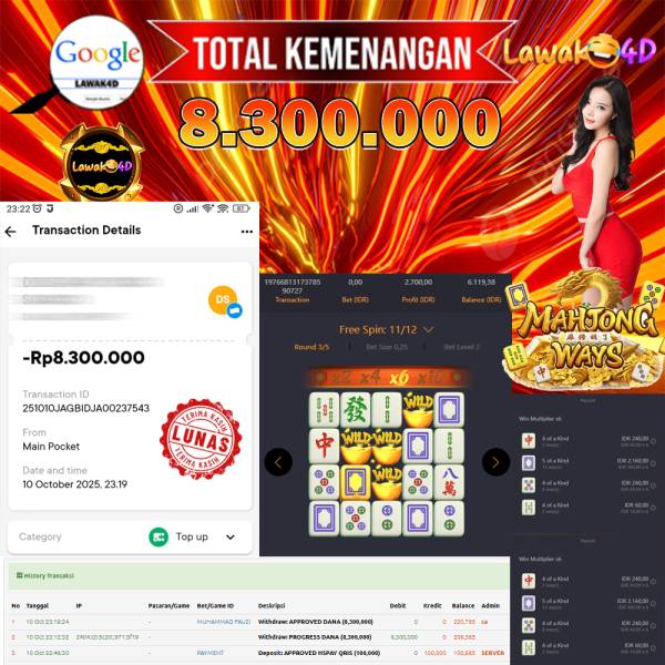 🎉 Selamat untuk Member Setia LAWAK4D! Kemenangan Anda telah berhasil diproses dengan cepat & aman.