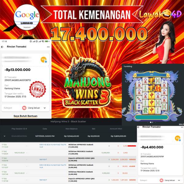 🎉 Selamat untuk Member Setia LAWAK4D! Kemenangan Anda telah berhasil diproses dengan cepat & aman.