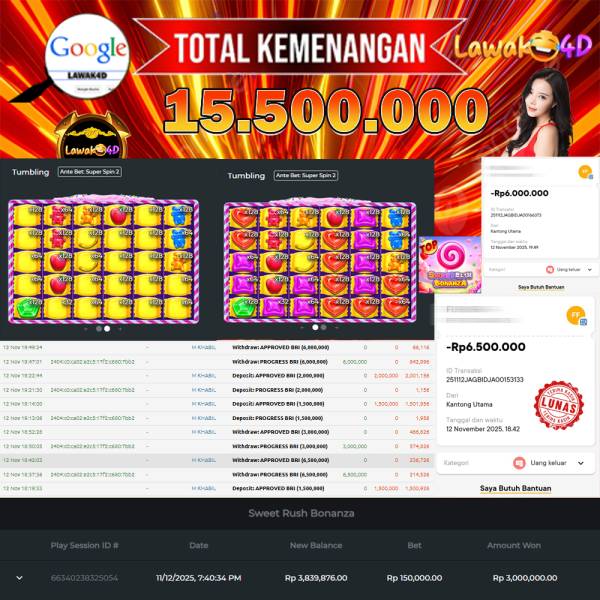 🎉 Selamat untuk Member Setia LAWAK4D! Kemenangan Anda telah berhasil diproses dengan cepat & aman.